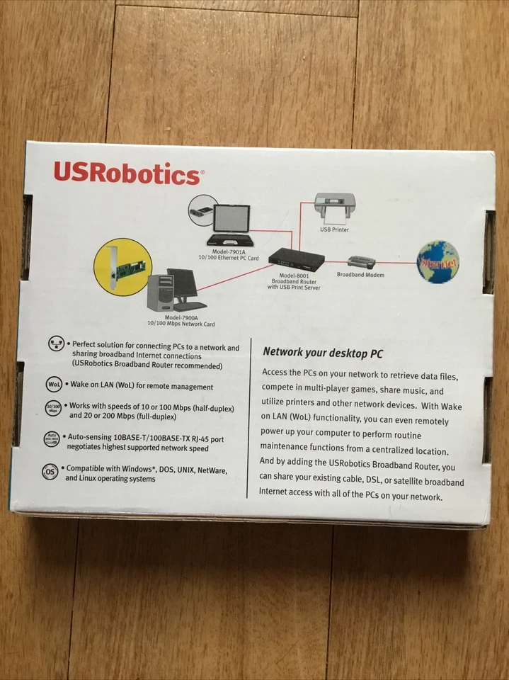 US Robotics NIC 10 100 Mbps PCI 2.1 Network Card Model 7900A - Image 2 of 2