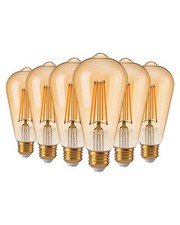 EDISHINE 6 Pack Vintage LED Edison Bulbs 8W Equivalent 60W, ST64 Dimmable Led...