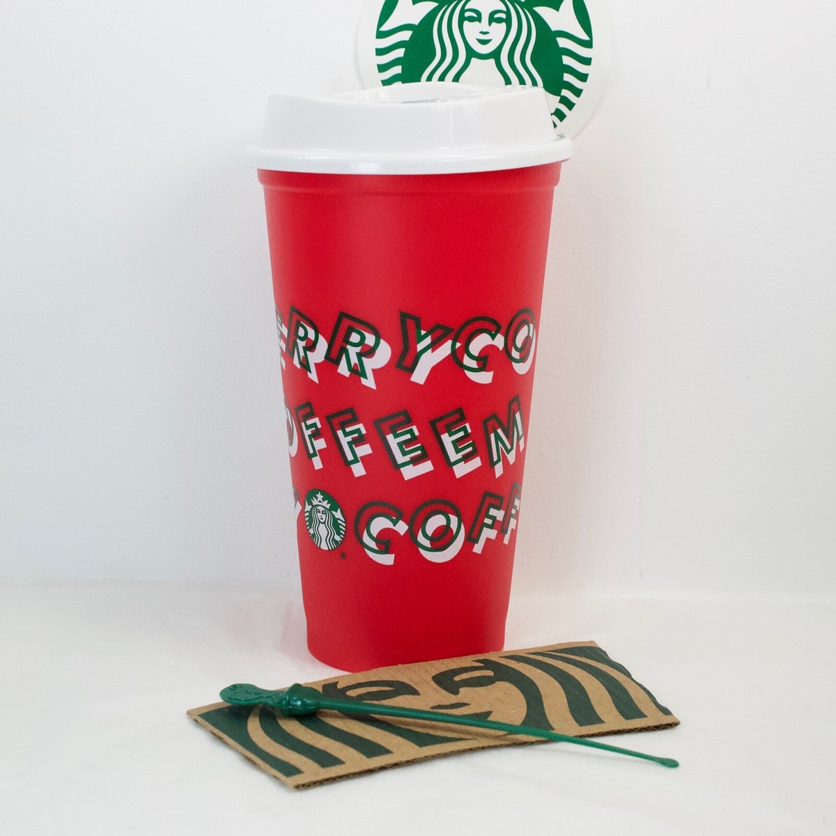 Starbucks Merry Coffee Reusable 2019 Traveler Hot Tea Drink Red Cup .50  Discount