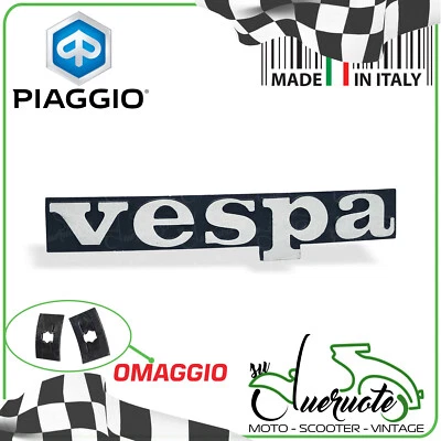 TARGHETTA ANTERIORE SCRITTA STEMMA SCUDO VESPA PK 50 80 125 S XL RUSH V FL HP SS