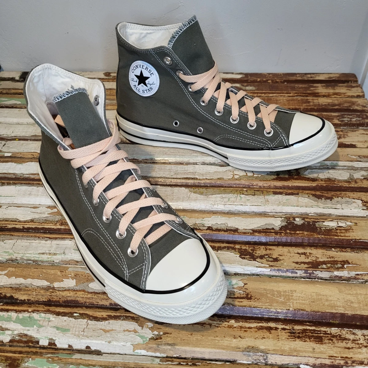 Converse Chuck Taylor 70 High Egret Olive Green Mens Size 10.5 Women's 12.5