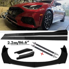 Front Bumper Lip Spoiler Splitter Car Body Rear Universal For Hyundai Sonata