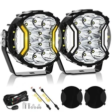 2X 5Inch 180W Round Led Driving Lights Off Road Spot Light Offroad Driving Light