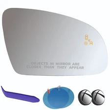 Passenger Side Mirror Glass for Hyundai Kona 2018-2023, Heated with Blind Spot