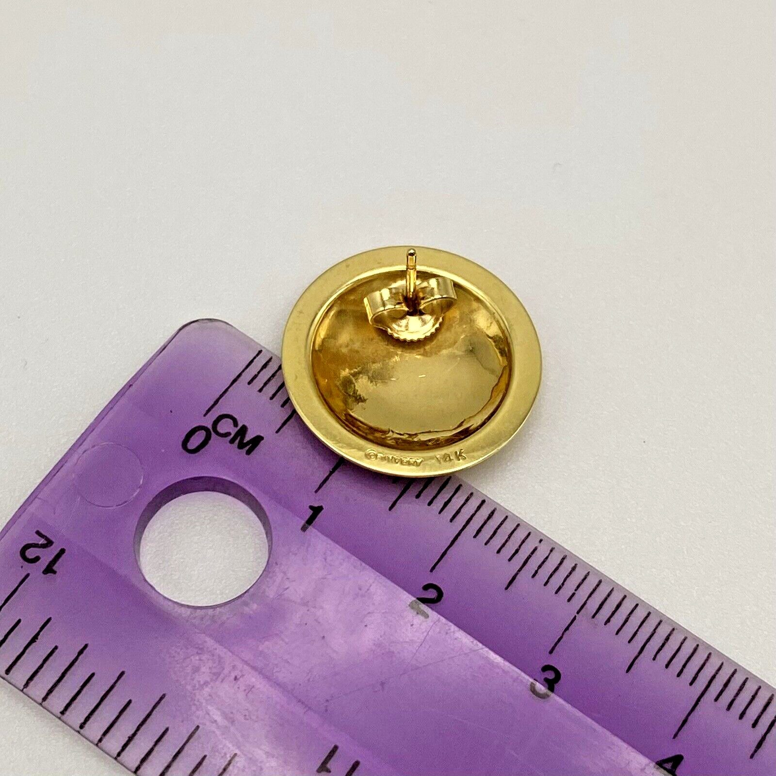 James Avery Solid 585 14K Gold Round Post Earring… - image 7