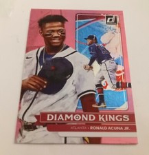 2022 Ronald Acuna Jr Donruss Baseball Diamond Kings Pink Holo #16 Braves MINT