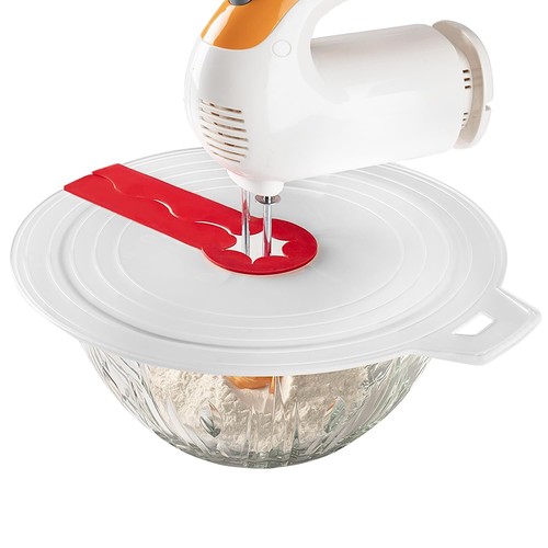 12 Inches Silicone Hand Mixer Splatter Guard, Compatible with Most