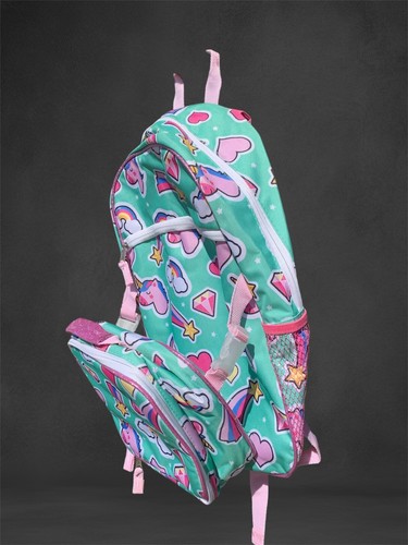 Girls Unicorn Lunch Box and Backpack School Book Bag Set Preschool Kinder Pink