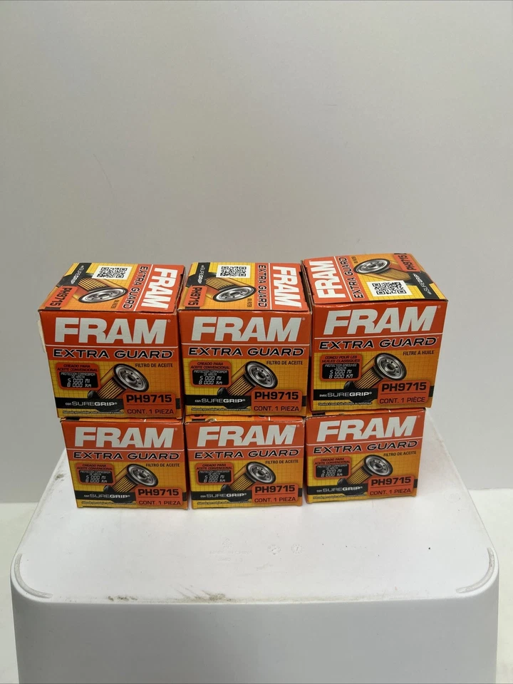 LOTE DE 6 - NUEVO - Filtro de aceite de motor - Protector adicional FRAM PH9715 Foto 2 de 3