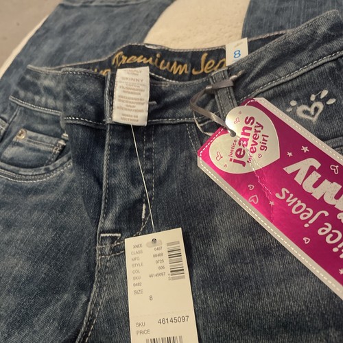 Justice Premium Jeans Girls Denim Blue Jean Skinny Sz 8R Simply low 5 Pockets - Picture 3 of 6
