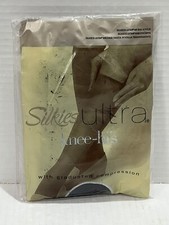 VTG Silkies Ultra Knee-Hi Queen Size Navy Blue Compression NIP