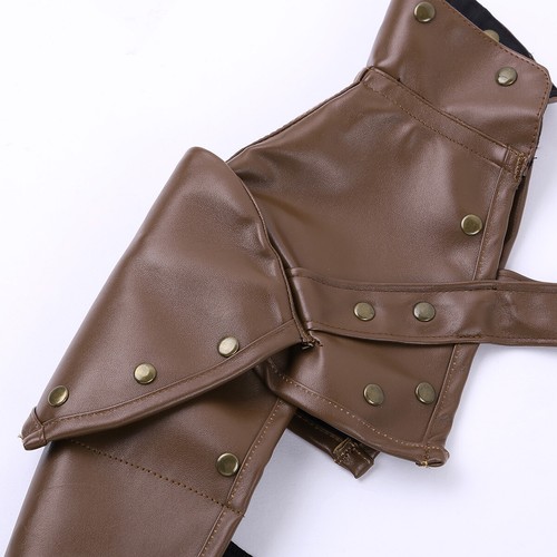 1 Stck. Gothic Steampunk PU verstellbare Metallnieten Schulterrüstungen Pad + Armriemen - Bild 33 von 59