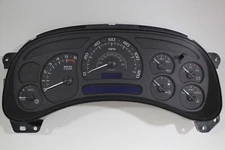 03 04 05 06 GMC SIERRA CLUSTER COMPLETE CUSTOM BLACK ESCALADE STYLE GAUGES WB