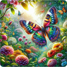 Beautiful Colorful Butterfly 100 waterproof vinyl sticker decal - many sizes