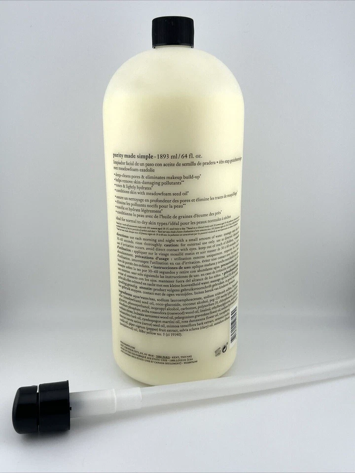 Philosophy Purity One-Step Facial Cleanser Jumbo size - 64 oz Sealed - Image 2 of 2