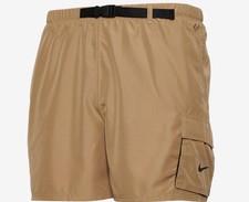 NEW MENS Nike Voyage Volley BLT 5" BROWN SWIM Shorts CARGO POCKETS SIZE XL XXL