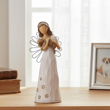 Dog Angel Statue Friendship Gifts for Dog Lovers Women 6.7" Loss of Pet Sympa...