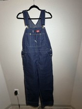 Dickies Indigo Bib Overalls Dark Blue Denim 32x30 Jean NEW