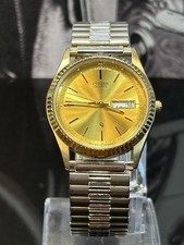 Vintage Men  s Gold Tone Citizen CQ Quartz Watch. Runs Great Keeps Time