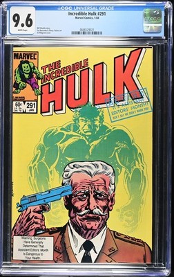Incredible Hulk #291 CGC 9.6 Origin of General ''Thunderbolt Ross'' Marvel Comics