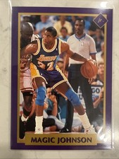 1991 Tuff Stuff Jr. Rare Nba Finals 17 Magic Johnson Lakers Hand-cut