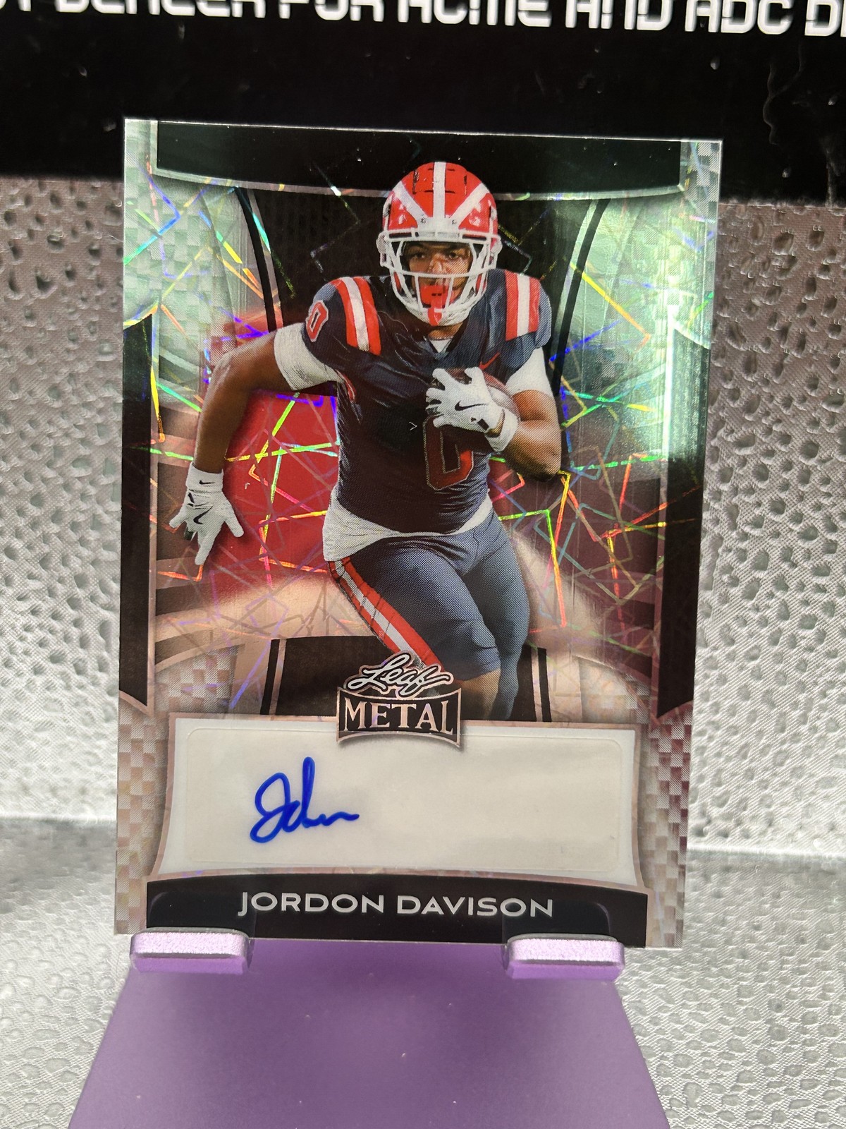 2025 Leaf Metal #BA-JD1 Jordon Davison Lazer Silver Autograph