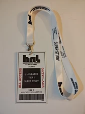 NETFLIX STRANGER THINGS LANYARD HAWKINS NATIONAL LABORATORY SLEEP STUDY W/ BADGE