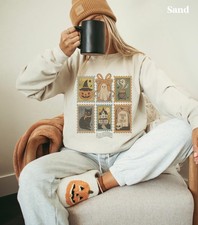 Trick Or Treat Sweatshirt Vintage Halloween Crewneck Spooky Fall Unisex Gift