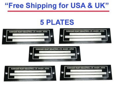 Kawasaki Marker Data Plate Aluminium Id Tag Ninja Vulcan ZX-12R ER650 Frame * 5X