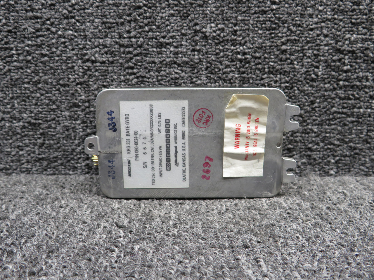 060-0024-00 Bendix King KRG-331 Rate Gyro Unit (Volts: 26)
