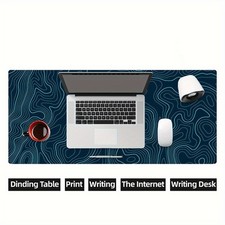 40 90cm1pc Large Office Gaming Mouse Pad with Topographic Contour Lines Design