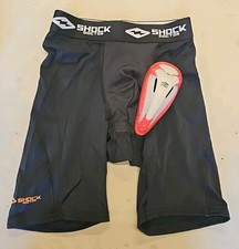 Shock Doctor Compression Shorts with Protective Bio-Flex Cup, Youth Boys LG.