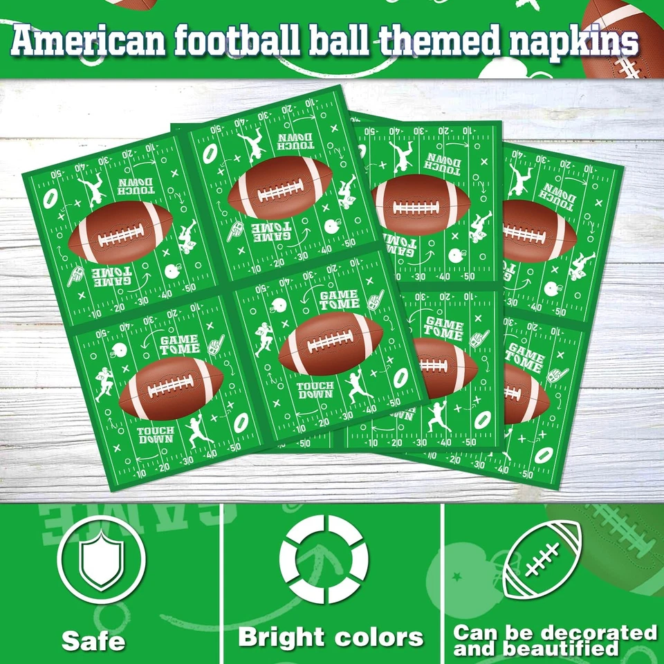 160 PIEZAS Vajilla Fiesta Fútbol Suministros de Cumpleaños para 40 Invitados con Tenedores Foto 3 de 4