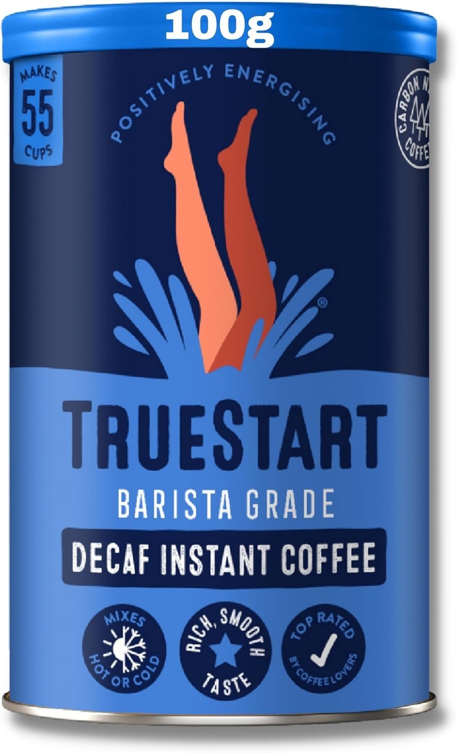 TrueStart Barista Grade Decaf Coffee – 100% Full Flavour 100 g (Pack of 1)