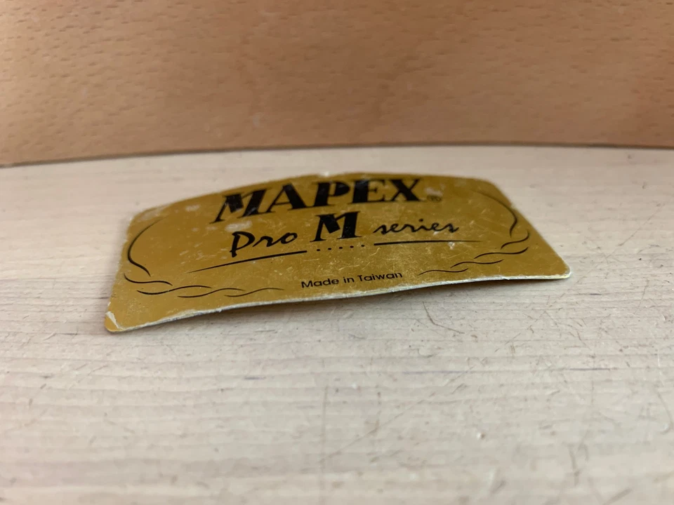 MAPEX PRO M Series Drum BADGE Adhesive Logo Metal Plate Emblem Part 90s 00s Vtg - Image 2 of 3
