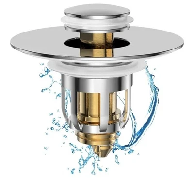 Universal 2-in-1 Drain Magic Sink Stopper Replaces Broken Ones Instantly DE