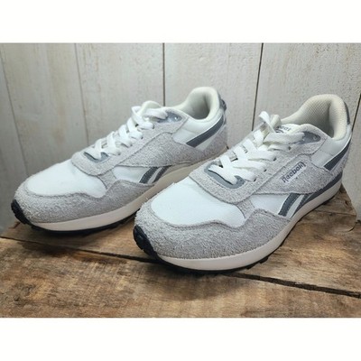 Reebok Drive W-8.5 Grey White Hairy Suede Low Top Sneaker Retro Y2K Minimalist