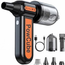 2-in-1 Compressed Air Duster 180000RPM Powerful Motor, Cordless Mini Vacuum C...