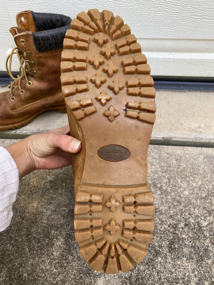 Botas de trabajo vintage de cuero Matterhorn para hombre con cordones talla 9 1/2 Foto 4 de 4