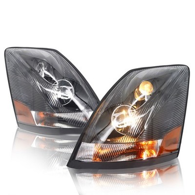 For Volvo 04-17 VNL Truck Headlight Headlights Pair Left Right Side With Bulbs