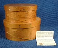 Two Nesting Fry's Measure Mill Oval Shaker Pantry Boxes