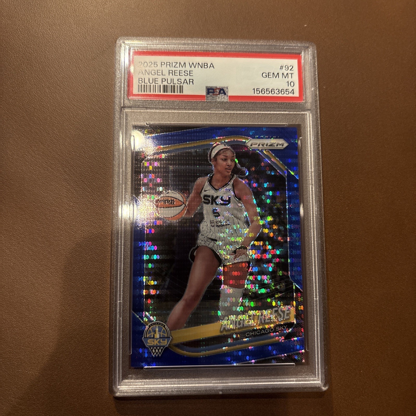 2025 Panini Prizm WNBA Angel Reese Blue Pulsar 4/199 PSA 10 Gem Mint Pop 1