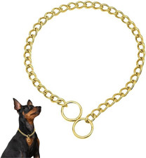 Chain Choke Collar for Dogs Metal Slip Link Training Heavy Duty Dog Choker Coll