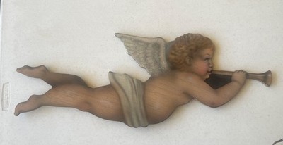 Bonnie Barrett & Buller 2000 Boardwalk Original Cherub Wall Art Plaque 26 1/4 