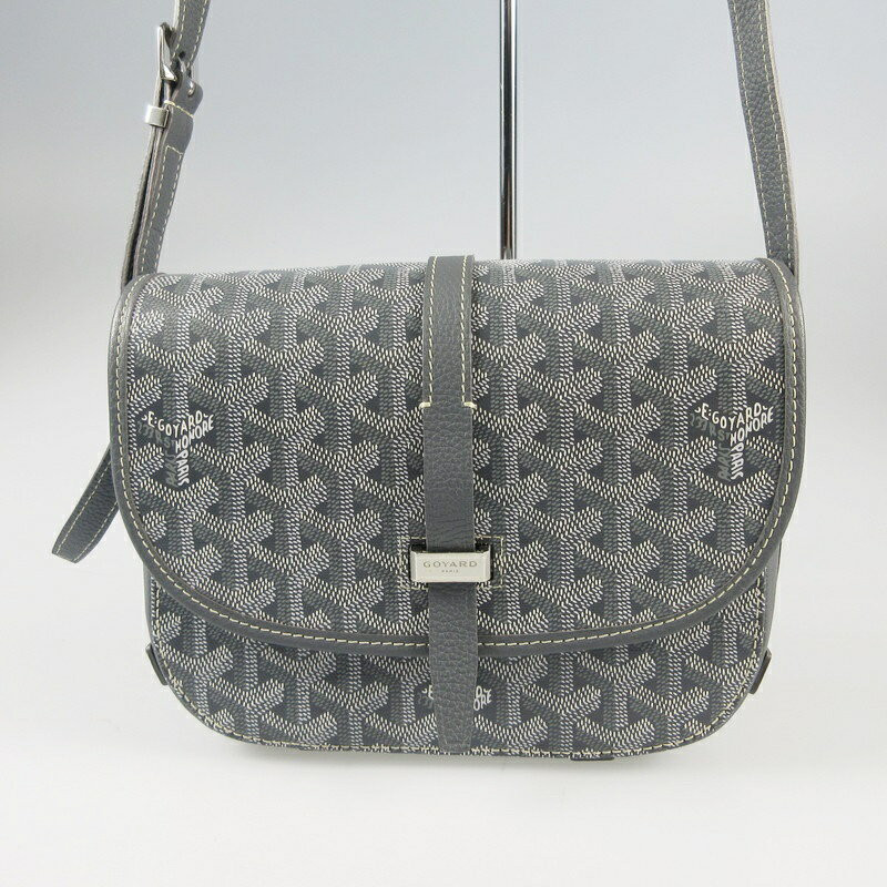 Goyard Belvedere PM Unisex Shoulder Bag Small Gray Height
