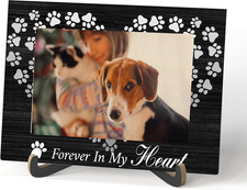 Pet Dog Cat Memorial Photo Frame - Forever in My Heart Wooden Tabletop Picture F