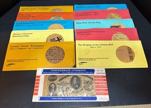 Lot of (11) Reproduction Historical Documents Valley Forge Map Mayflower Compact
