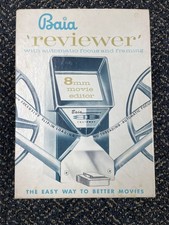 Vtg 60s Baia 8mm Film Reviewer Editor w/Original Box, Instructions