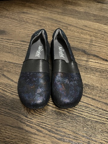 Alegria Glee Ethers Cosmic Glitter Leather Slip On Shoes Women SIZE 39