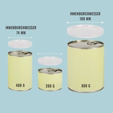 OHMO Dosendeckel Hundefutter 75mm - BPA-freie Silikon Deckel 2er Set